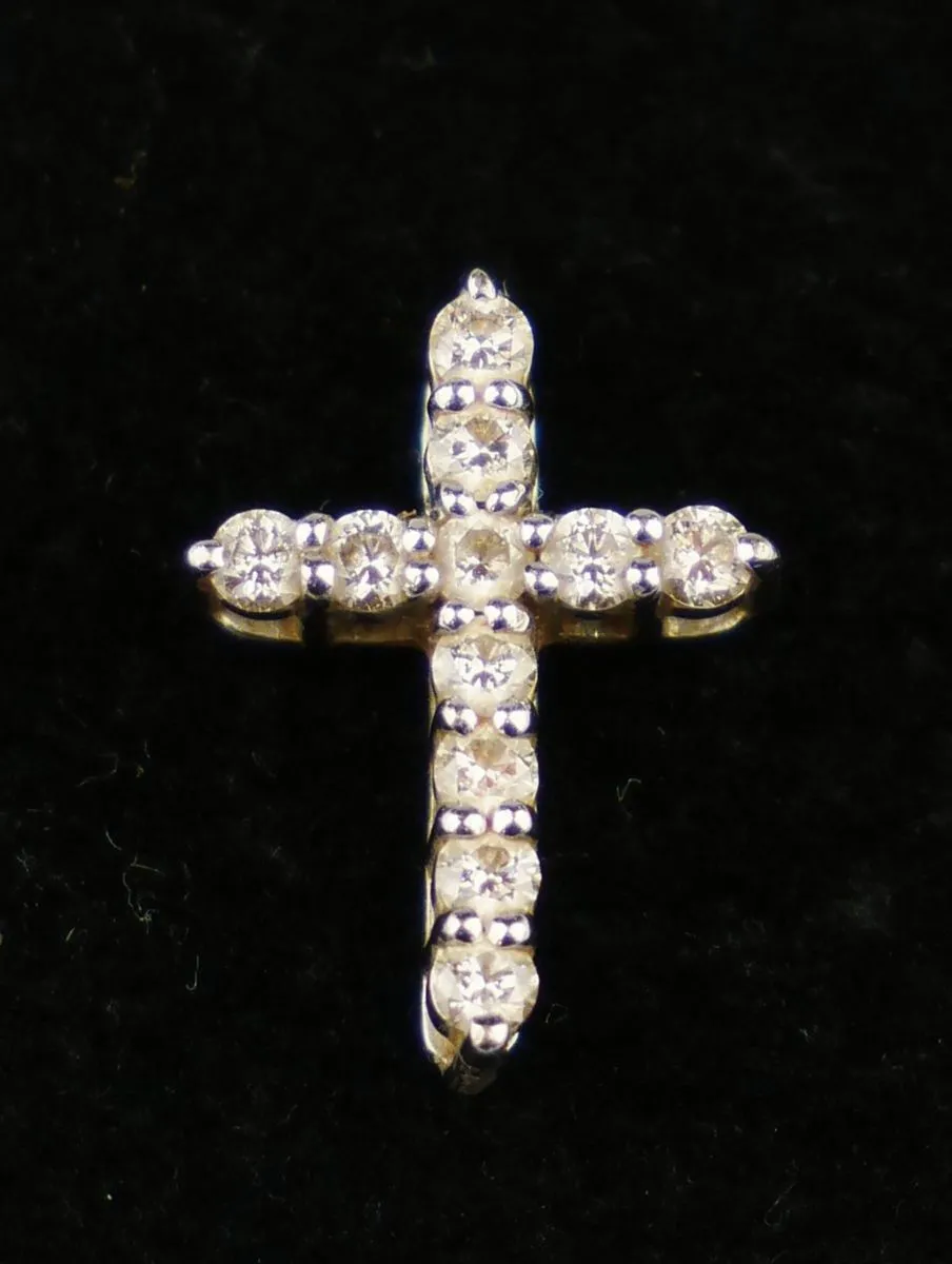 Zlatý křížek s diamanty