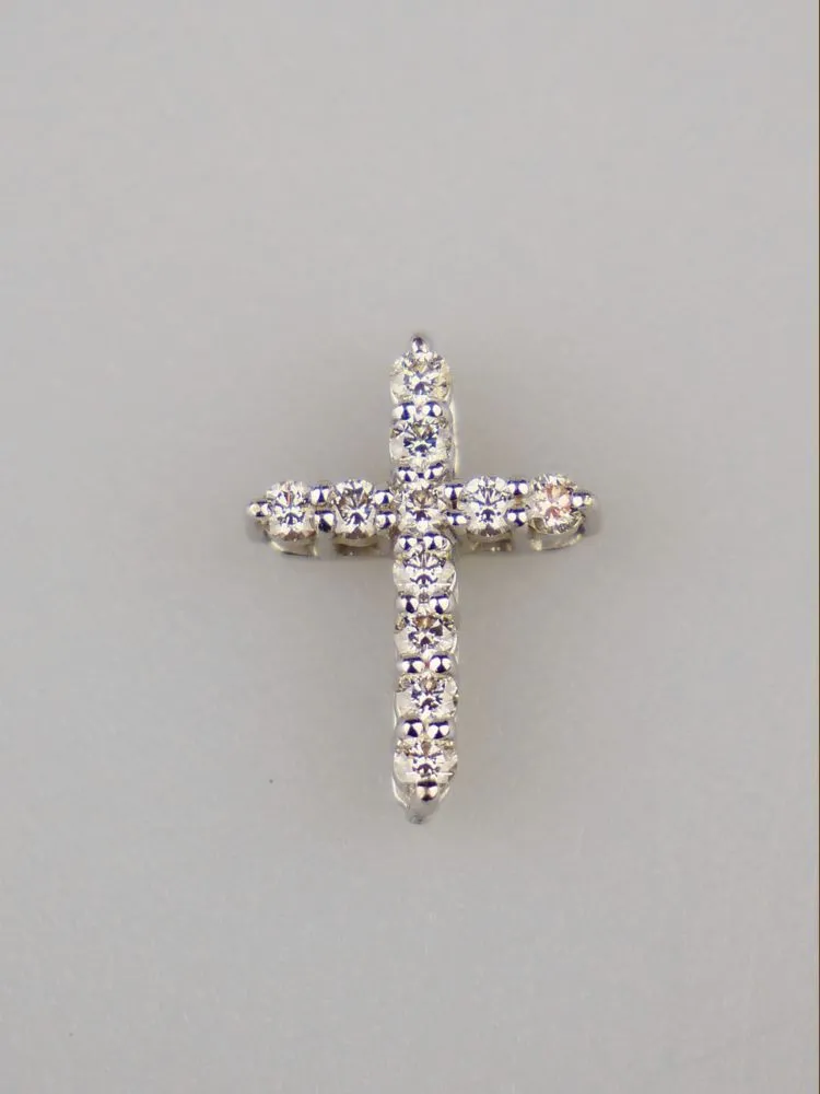 Zlatý křížek s diamanty - 5