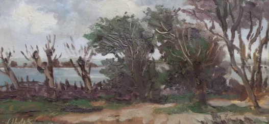 Láďa Ehrlich (1886-1965) – Vrby na břehu řeky - 3
