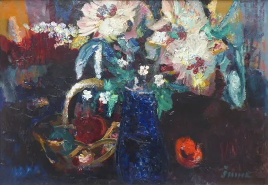 Vilém Šimek – Ovocný koš a pivoňky - 3