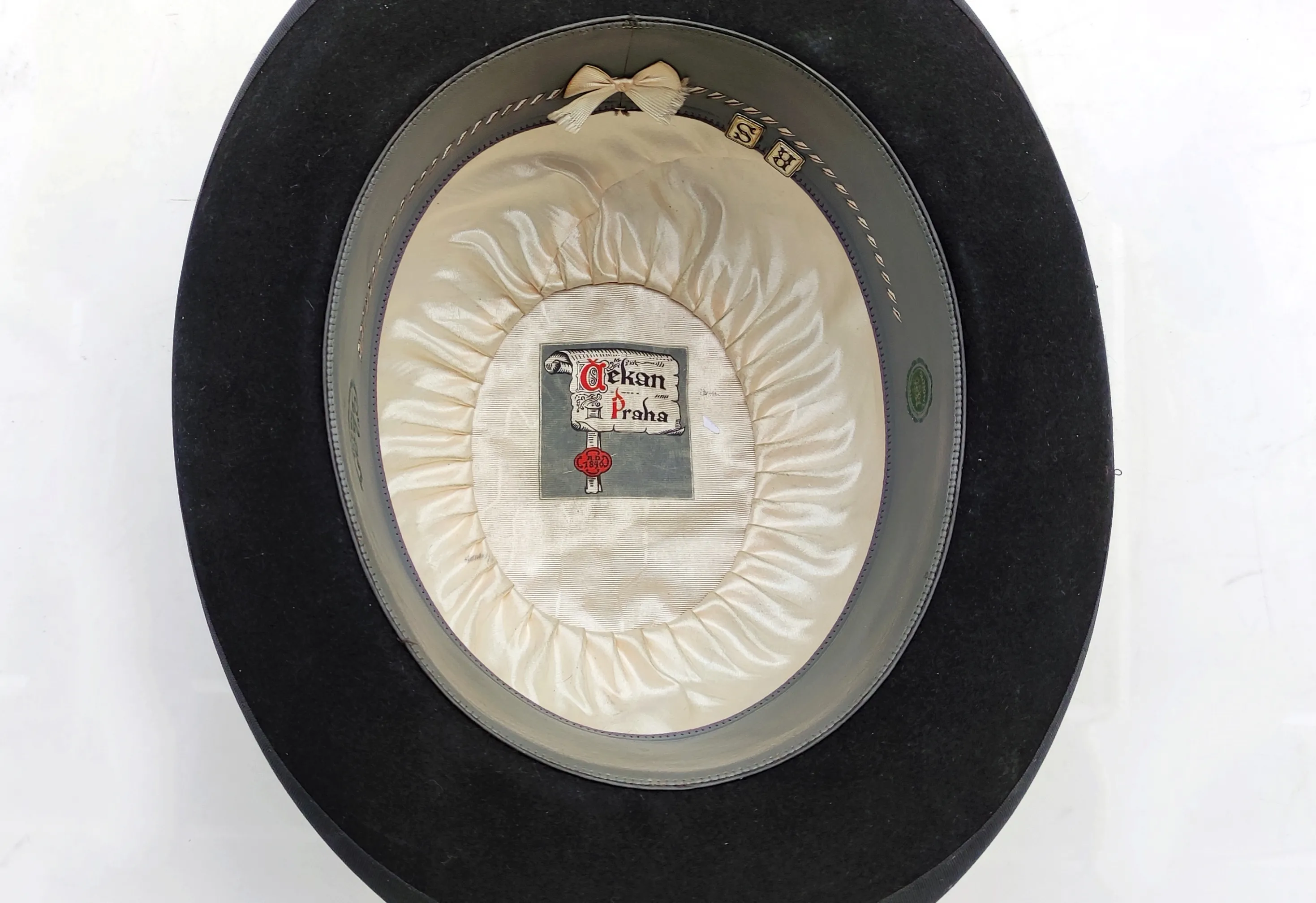 Buřinka černá, vel.79; 6 1/4, Čekan Praha, krásný stav, veliká, na obvod hlavy 62cm - 3