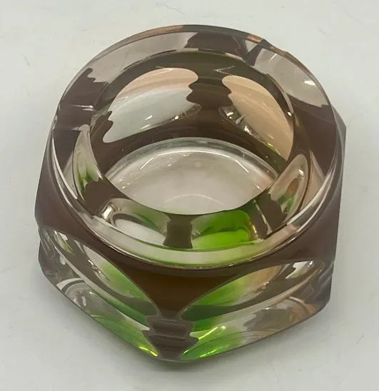 Popelník Moser – vrstvené sklo – značený - 4