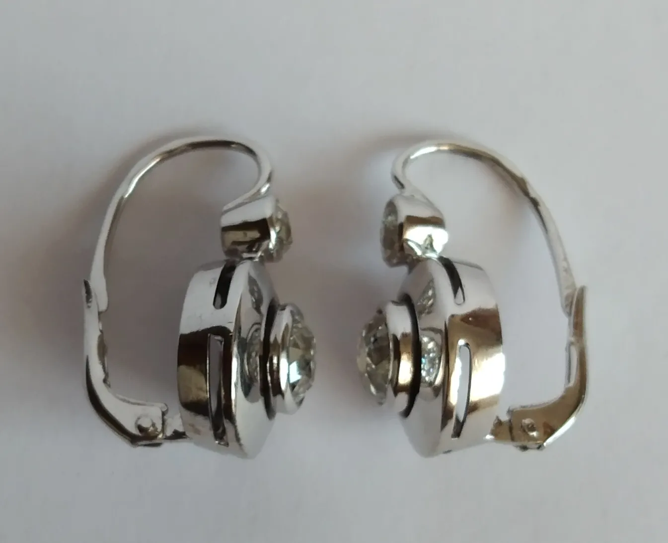 Zlaté náušnice ve stylu art-deco s diamanty - 2