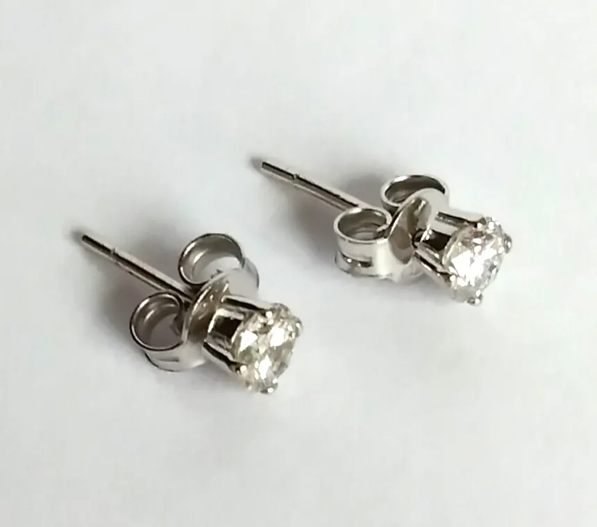Zlaté náušnice s diamanty - 1