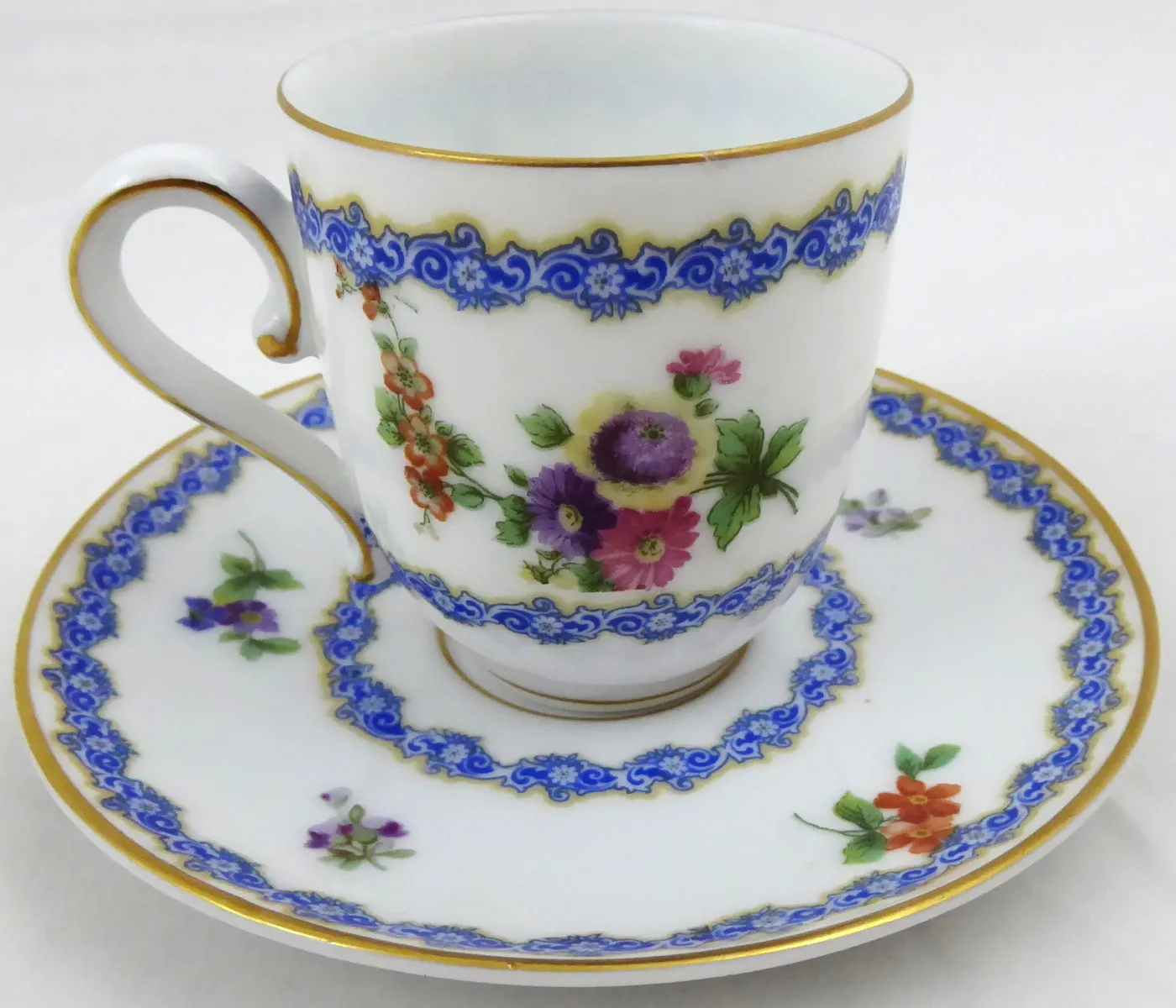 Kávový šálek s modrým věnečkem – Rosenthal - 1