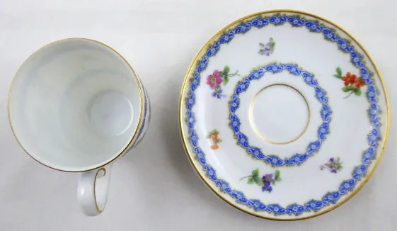 Kávový šálek s modrým věnečkem – Rosenthal - 3