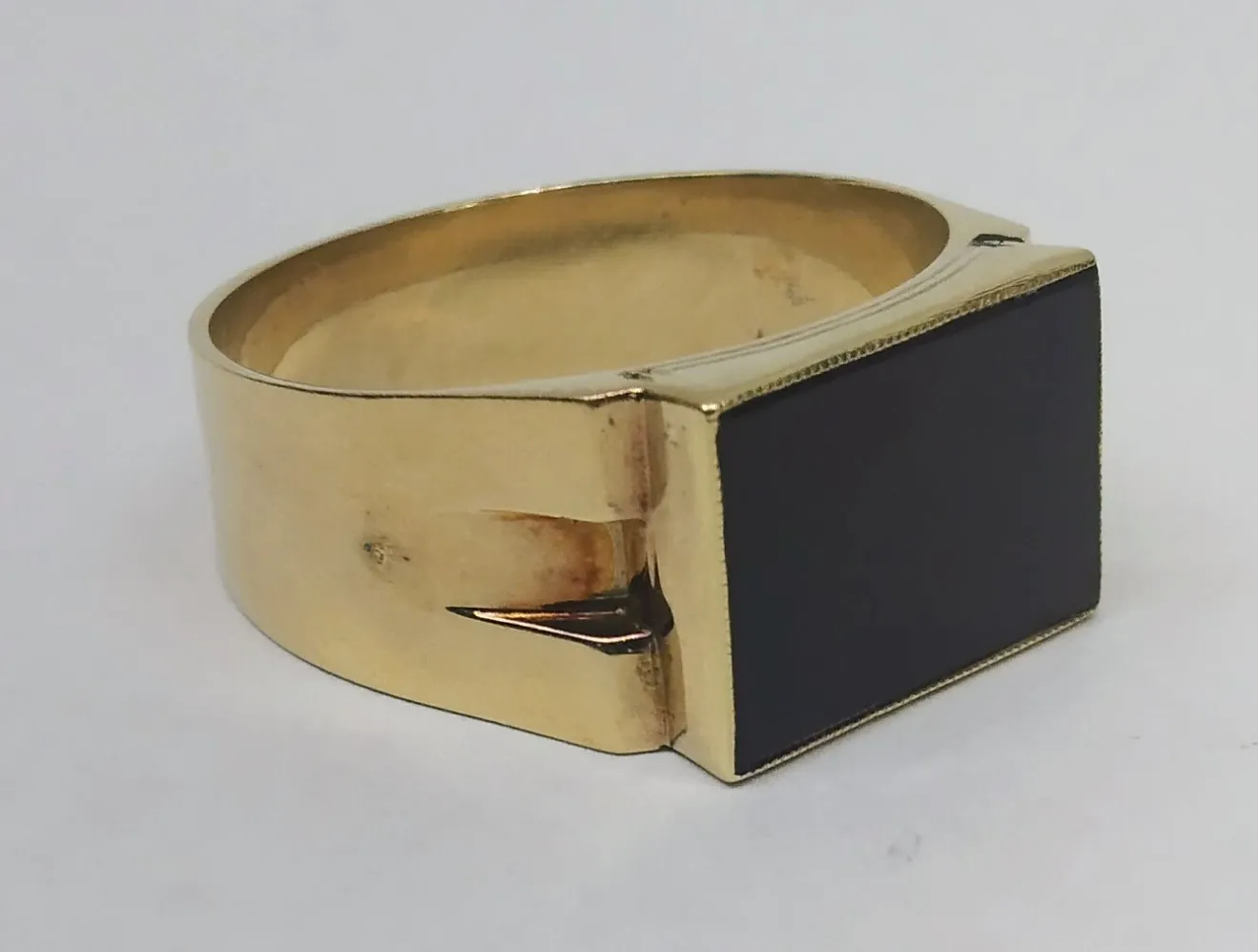 Zlatý art-deco prsten s karneolem - 3