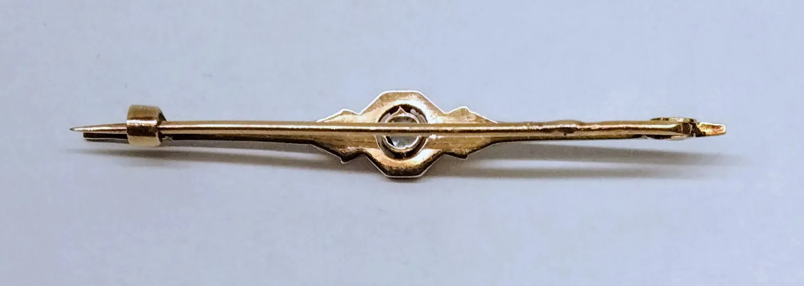 Zlatá art-deco brož s leukosafírem - 5