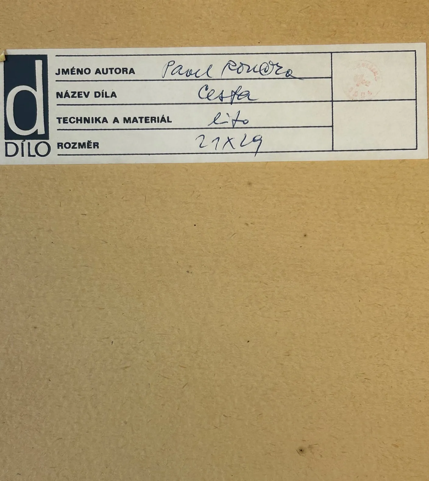 Barevná litografie „Cesta“ umělec Pavel Roučka - 5