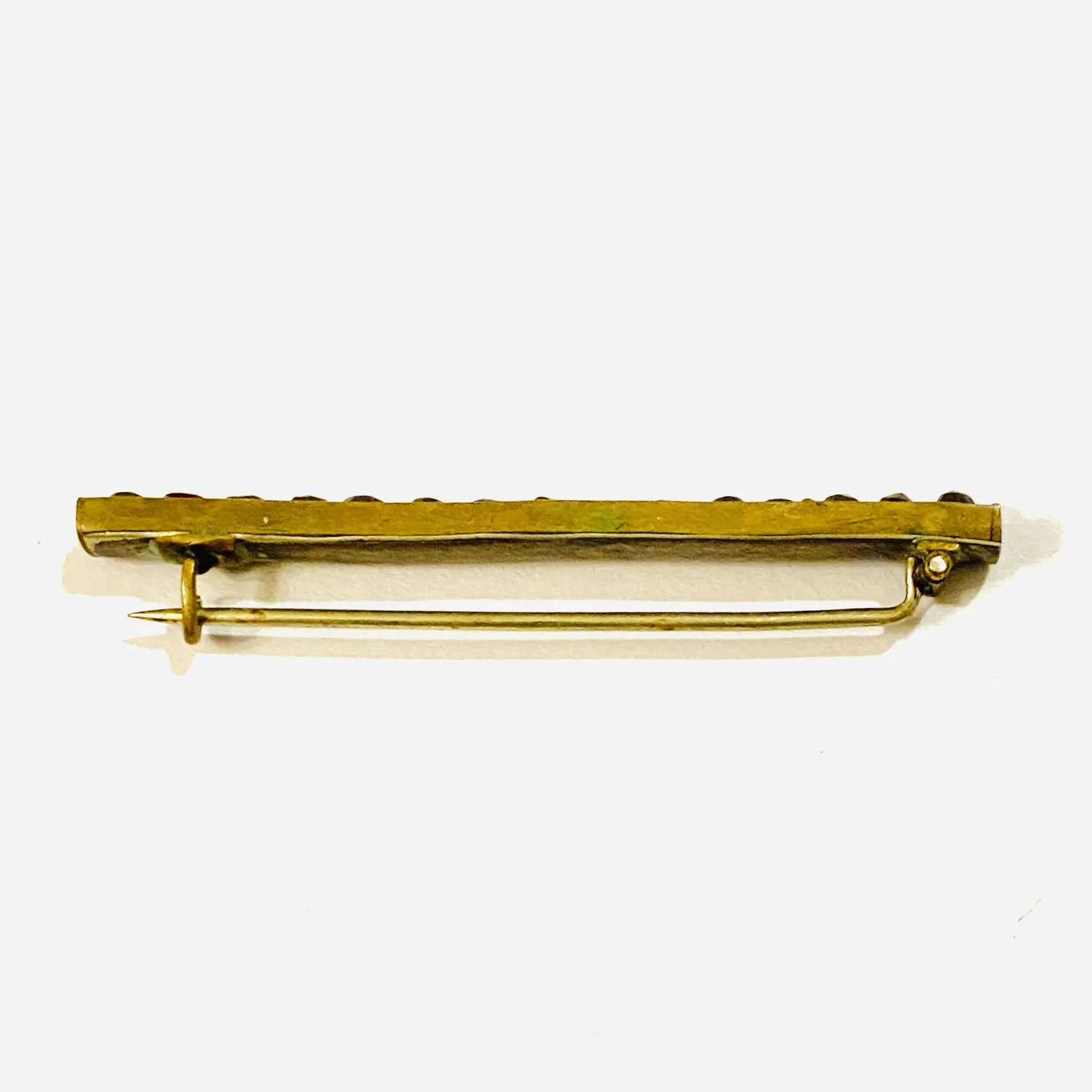 Starožitná minimalistická brož s českými granáty - 4