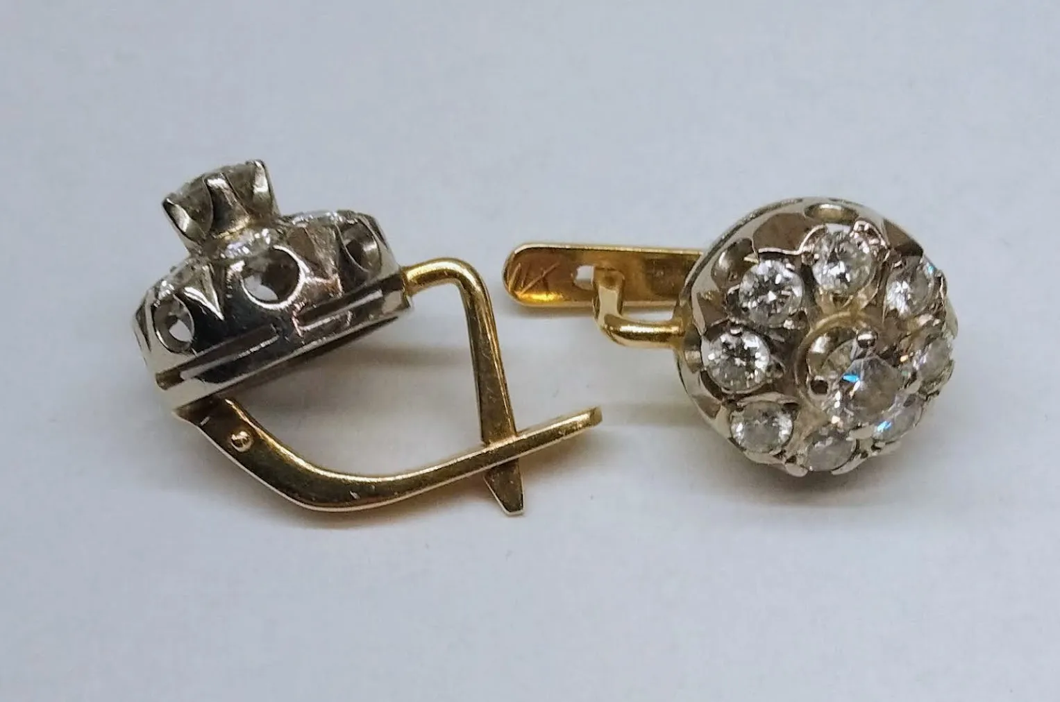 Zlaté náušnice s diamanty - 4
