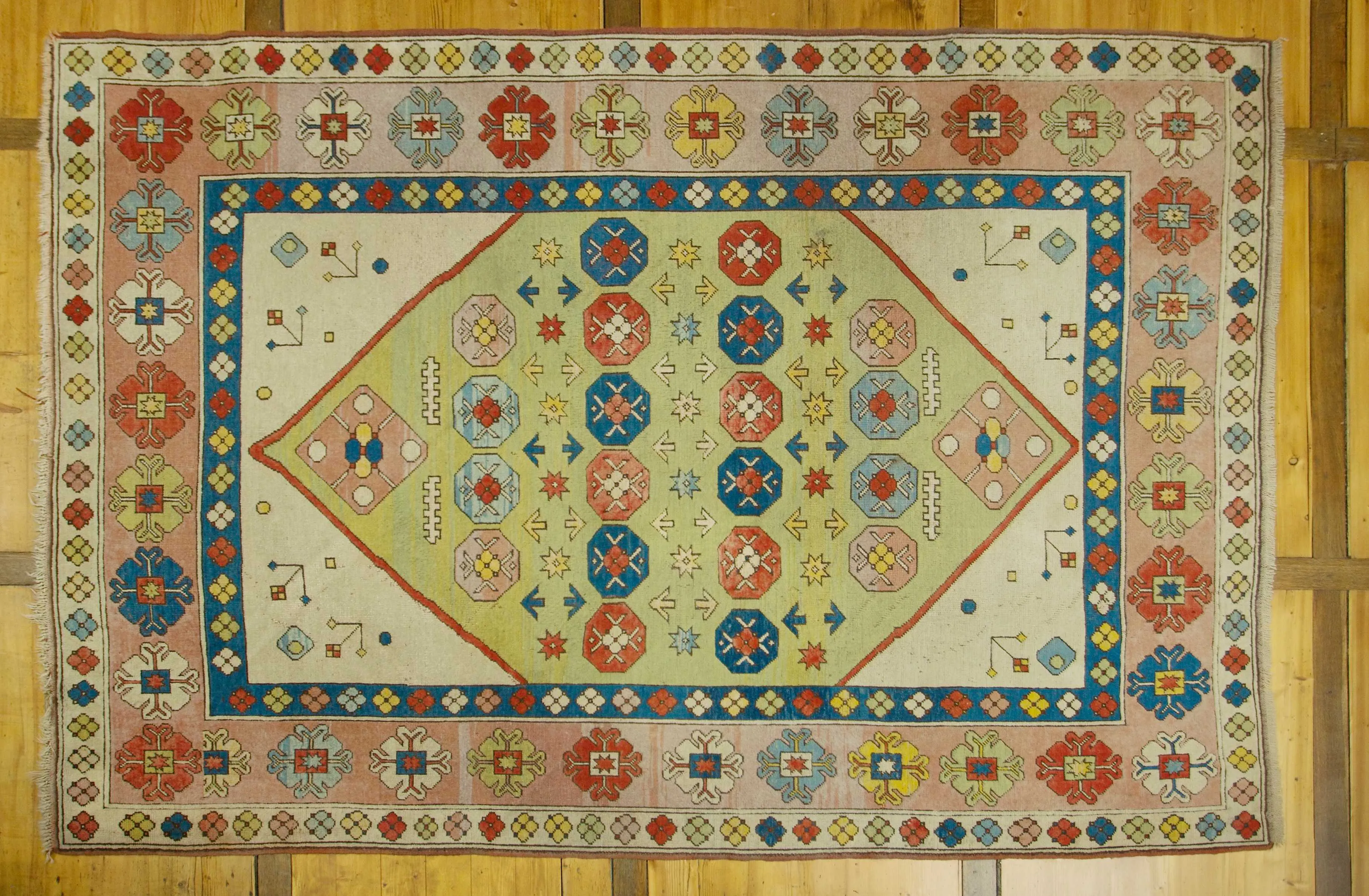 Starožitný kavkazský koberec Shirvan 338 X 237 cm - 1