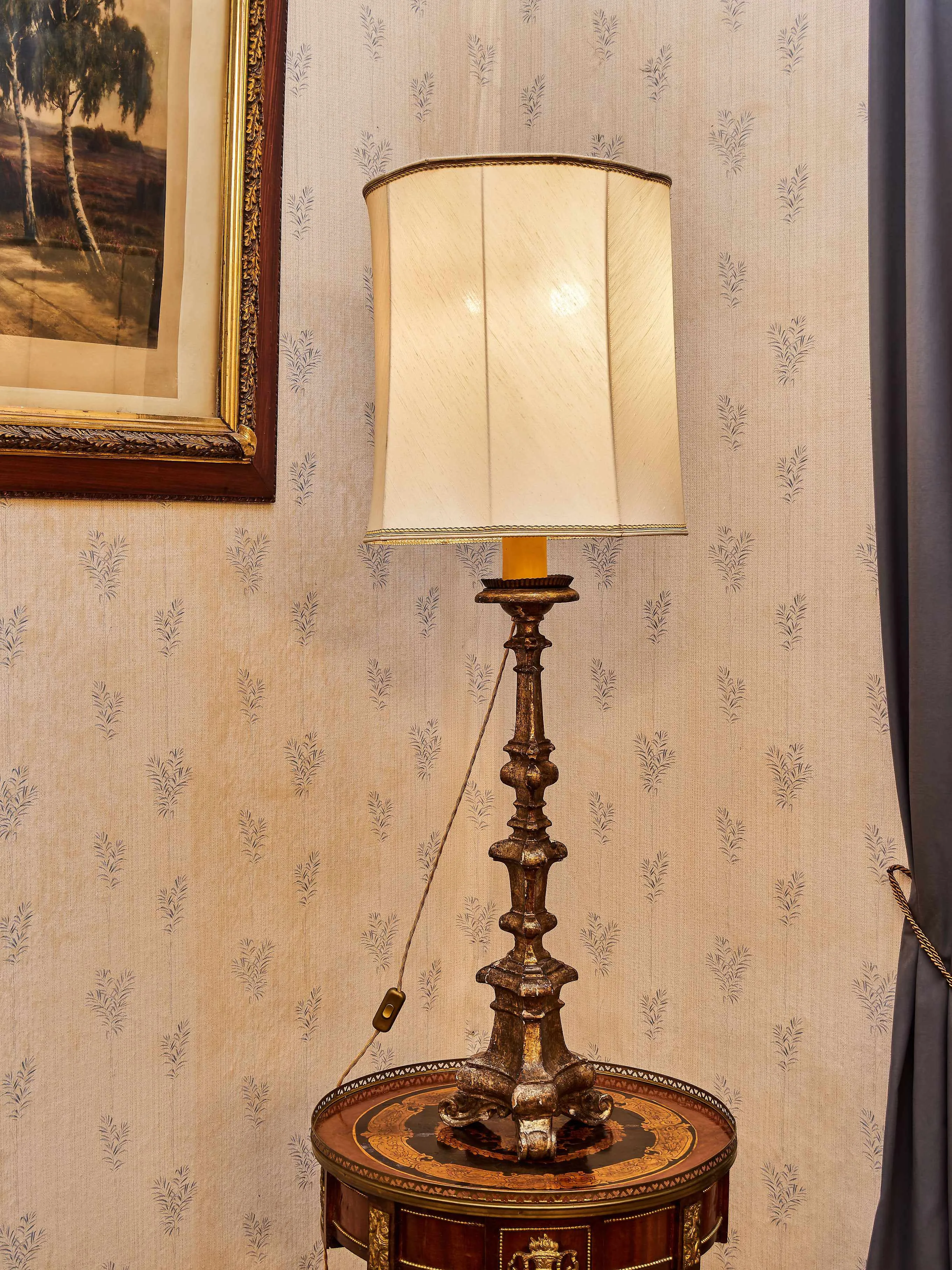 Barokní dřevěný svícen – Lampa - 2