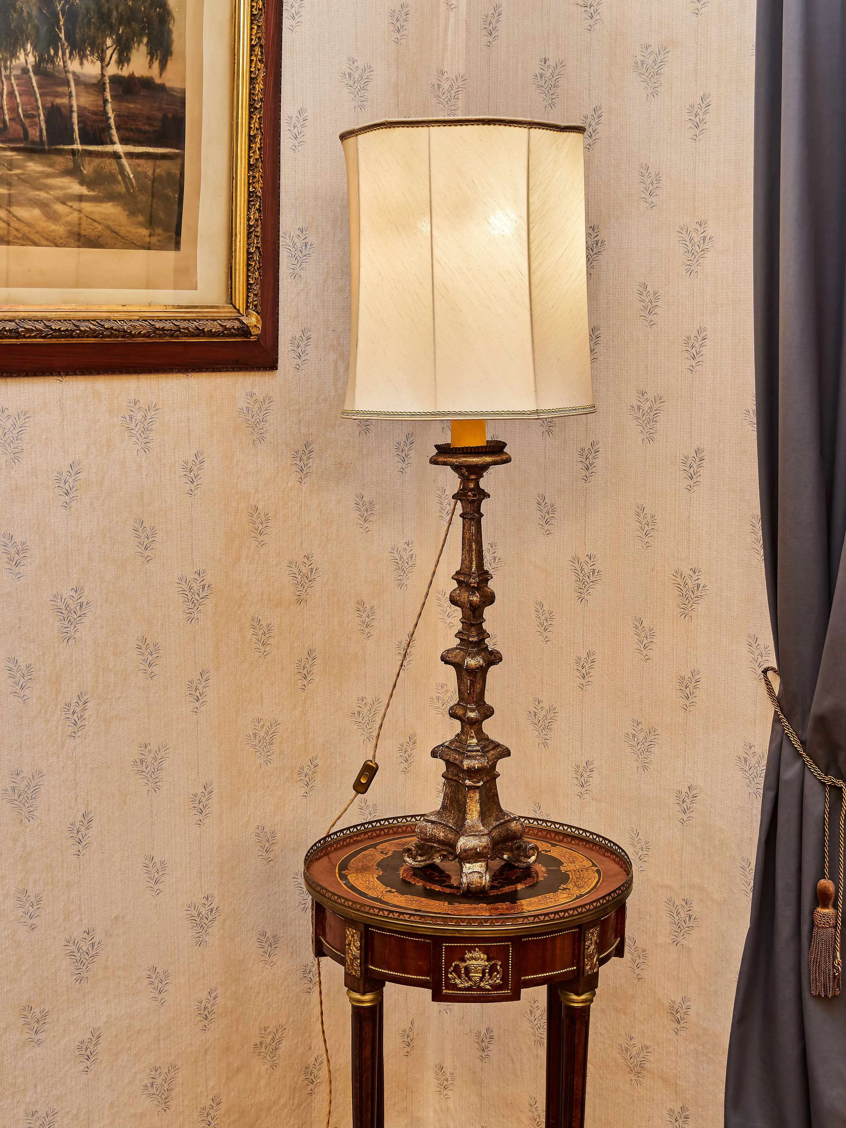 Barokní dřevěný svícen – Lampa - 5