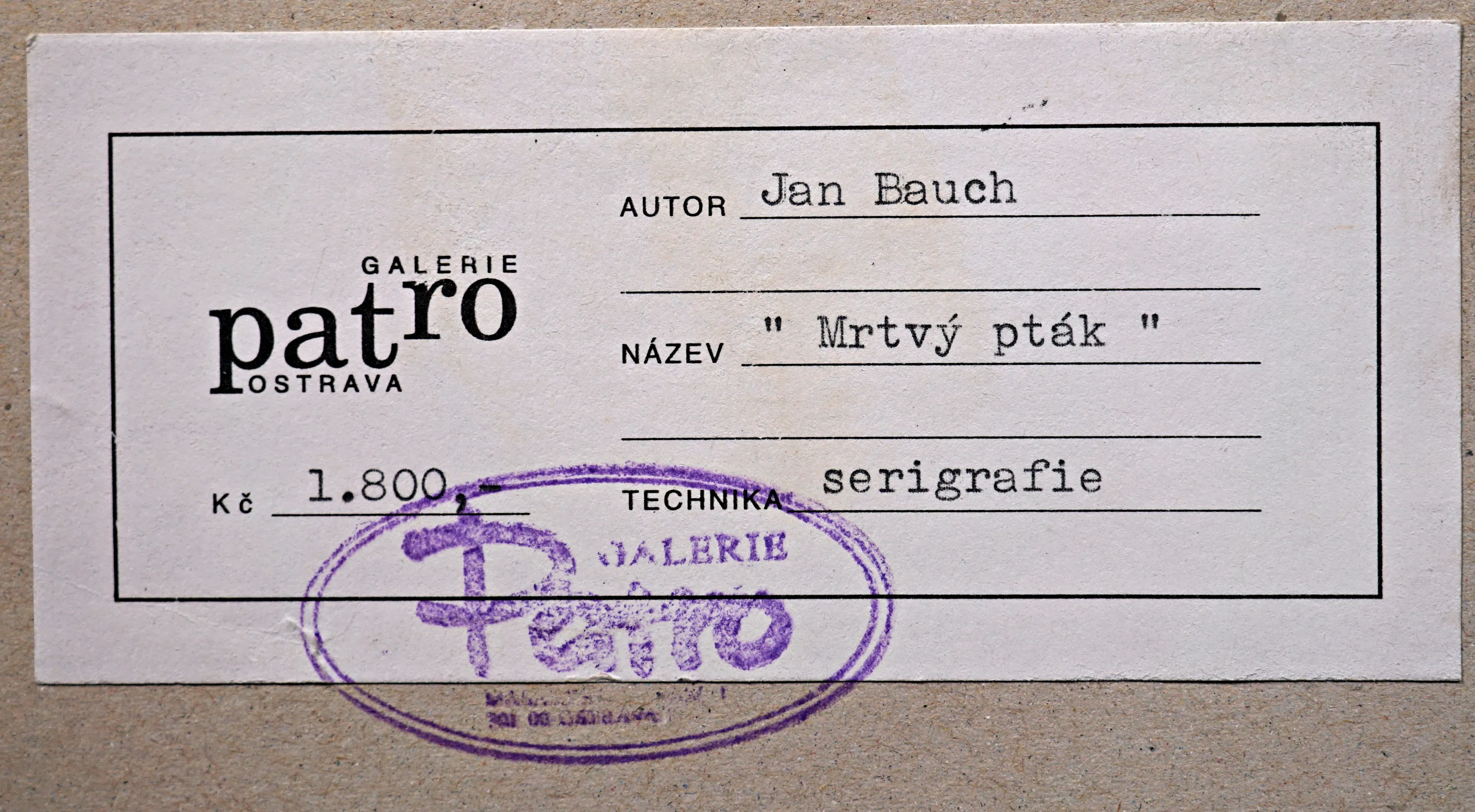 Mrtvý pták : Jan Bauch - 4
