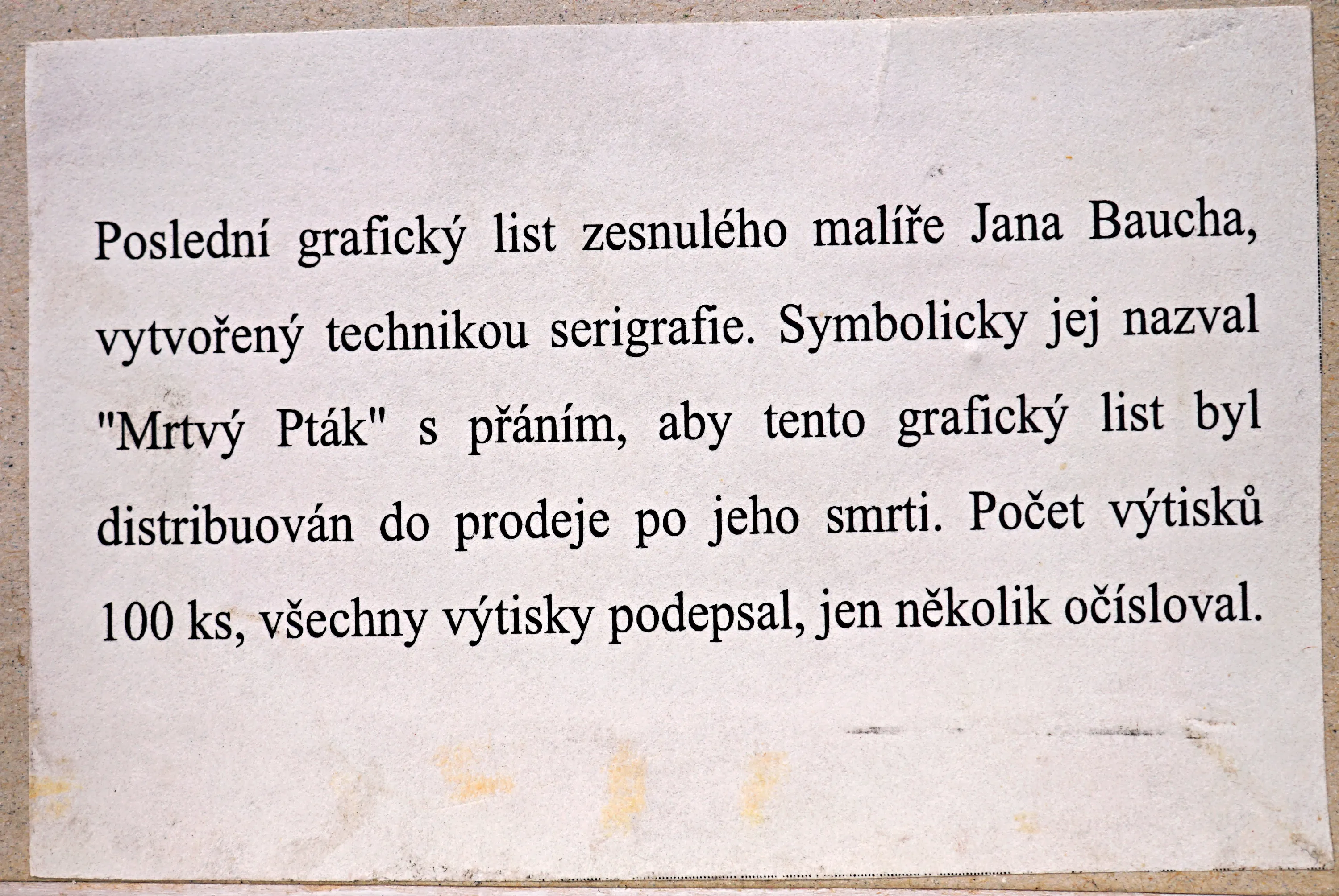 Mrtvý pták : Jan Bauch - 5