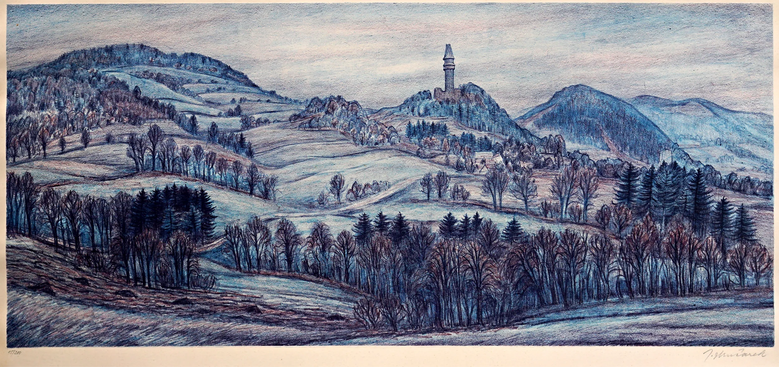Jan Hrnčárek – Pohled na Štramberk - 2