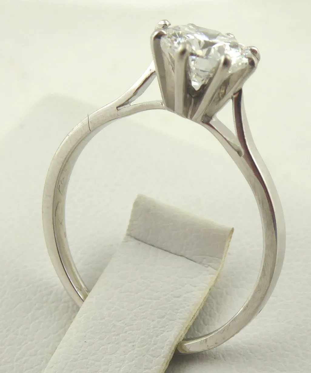 Zlatý prsten s velkým přírodním diamantem – 1,23 ct - 2