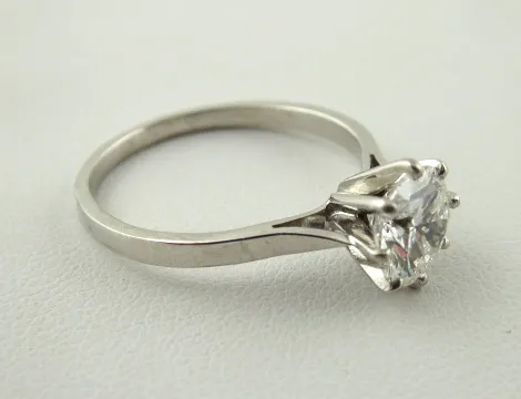 Zlatý prsten s velkým přírodním diamantem – 1,23 ct - 4