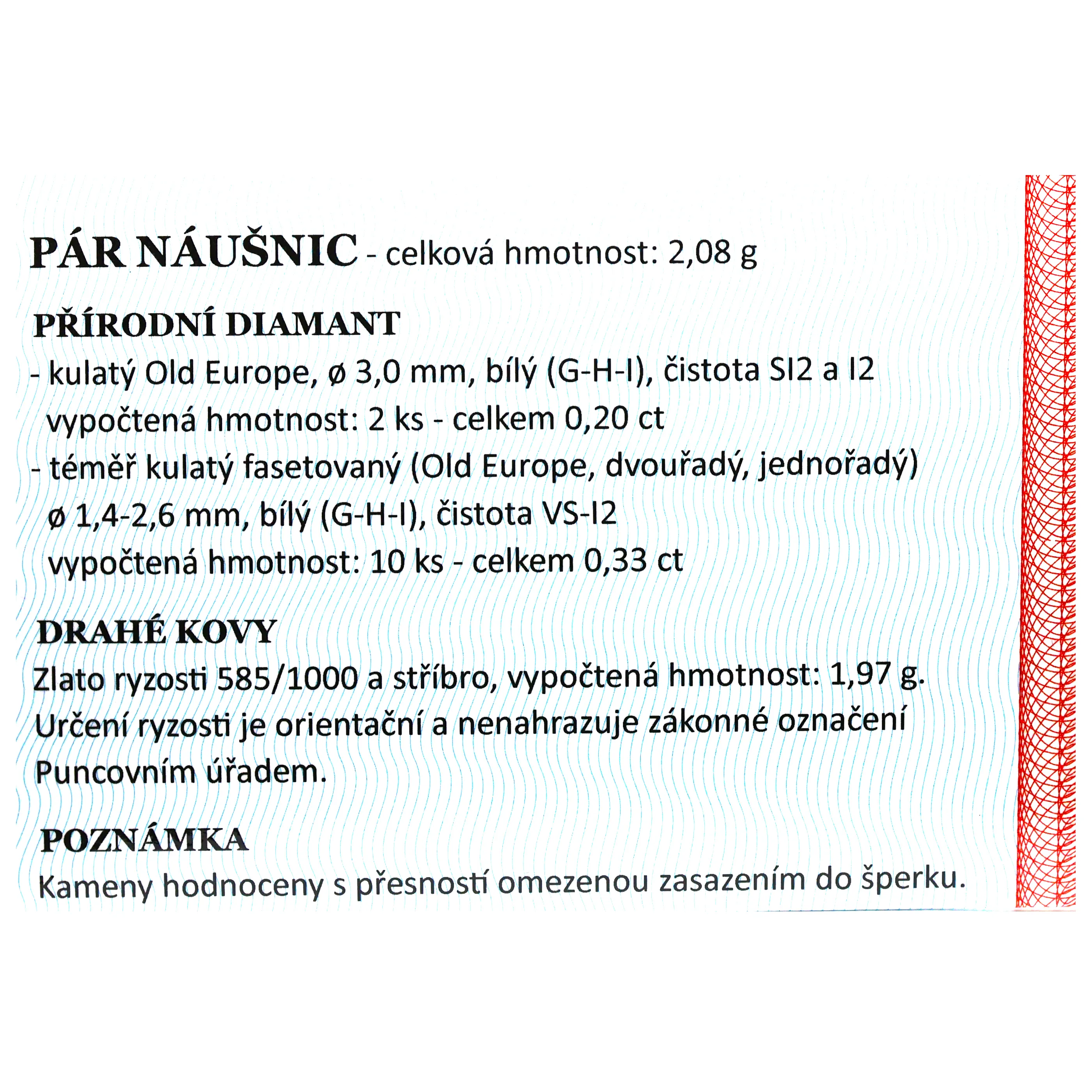 Zlaté náušnice s diamanty 0,53ct - 5