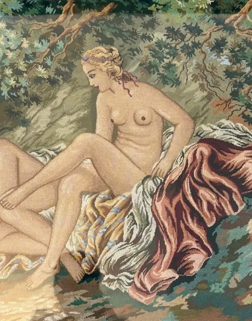 Strojový gobelín – Diana odpočívající po lovu - 3