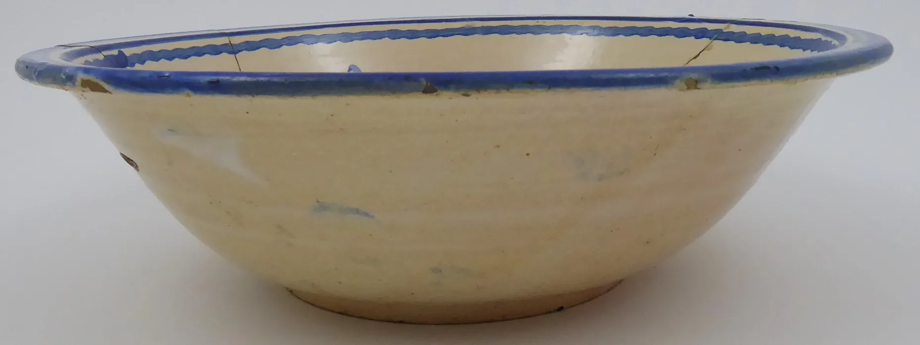 Velká fajánsová mísa s kobaltem – Dechtice - 2
