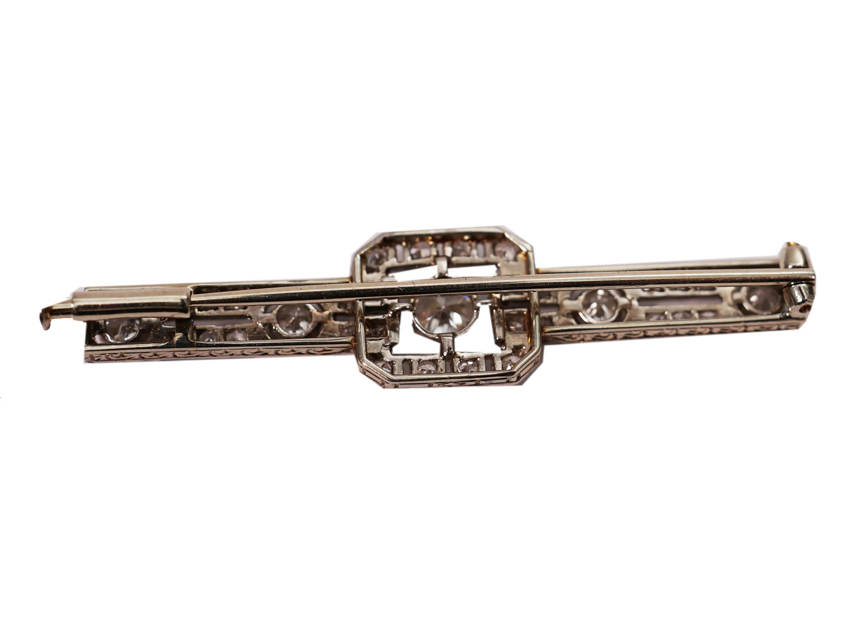 Platinová diamantová brož ve stylu Art Deco - 2