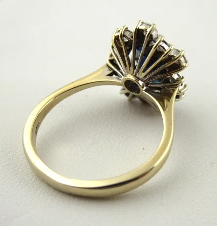 Luxusní zlatý prsten se safírem 2,30 ct a diamanty 1.20 ct - 5