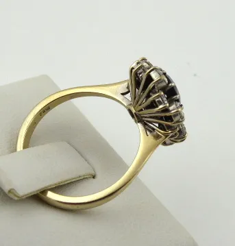 Luxusní zlatý prsten se safírem 2,30 ct a diamanty 1.20 ct - 6