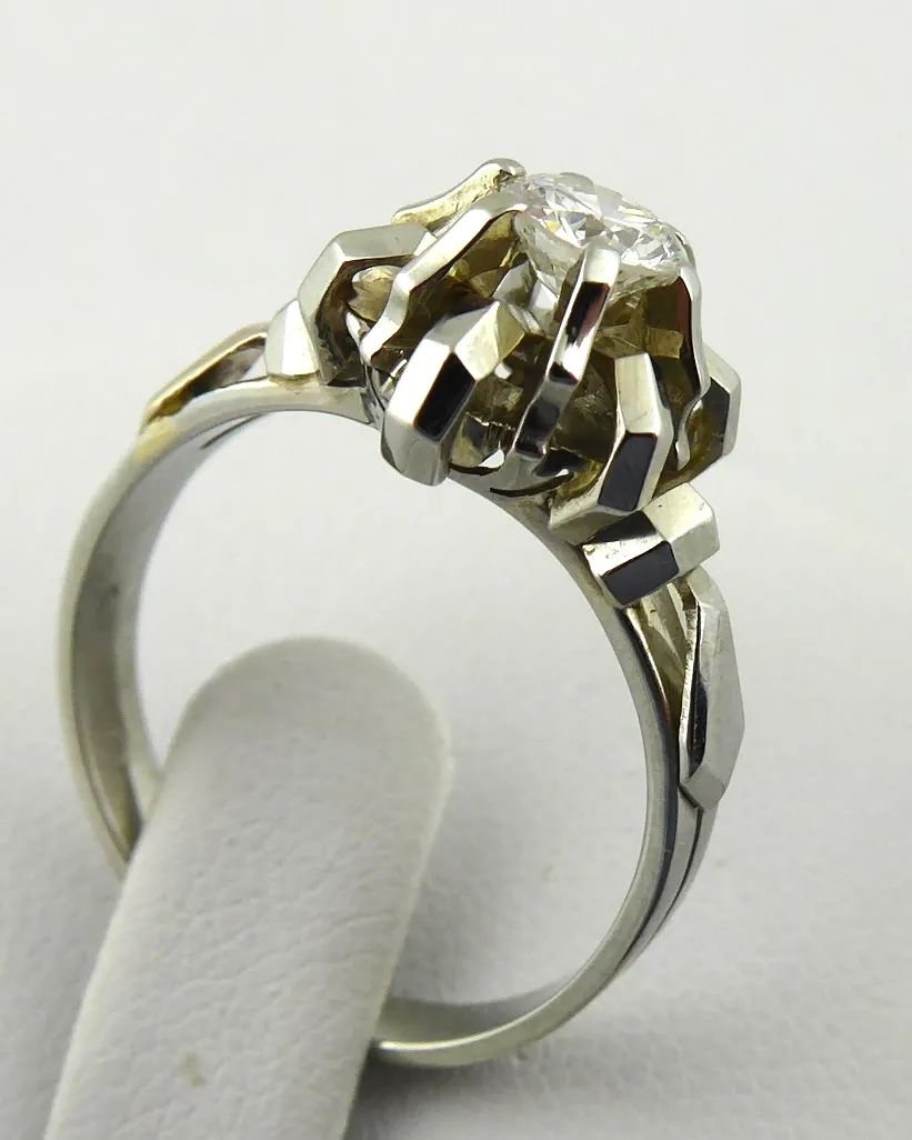 Designový zlatý prsten s diamantem 0,50 ct - 2