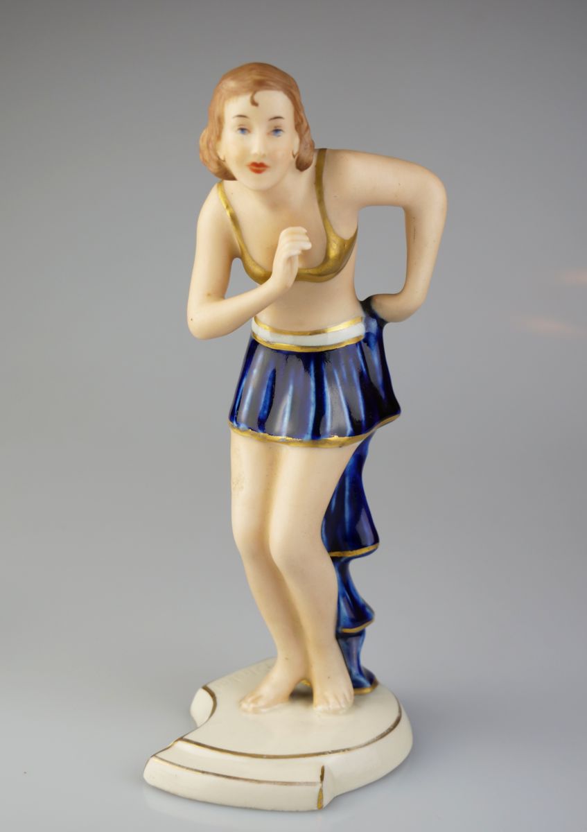 Art deco soška tanečnice – Royal Dux