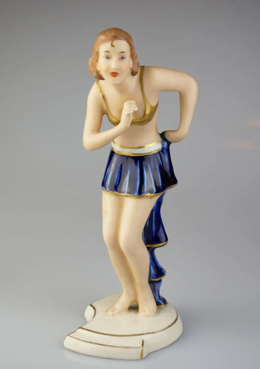 Art deco soška tanečnice – Royal Dux