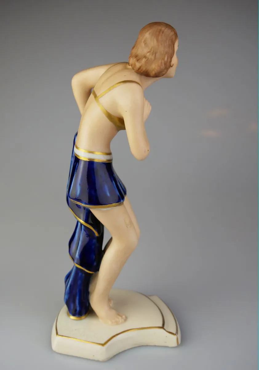 Art deco soška tanečnice – Royal Dux - 3
