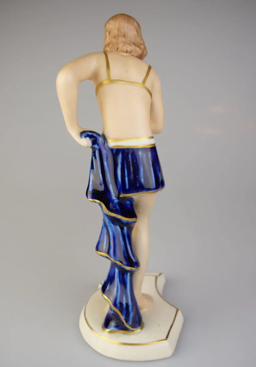 Art deco soška tanečnice – Royal Dux - 4