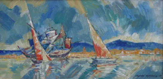 Václav Vytlačil – Plachetnice plující do přístavu - 3