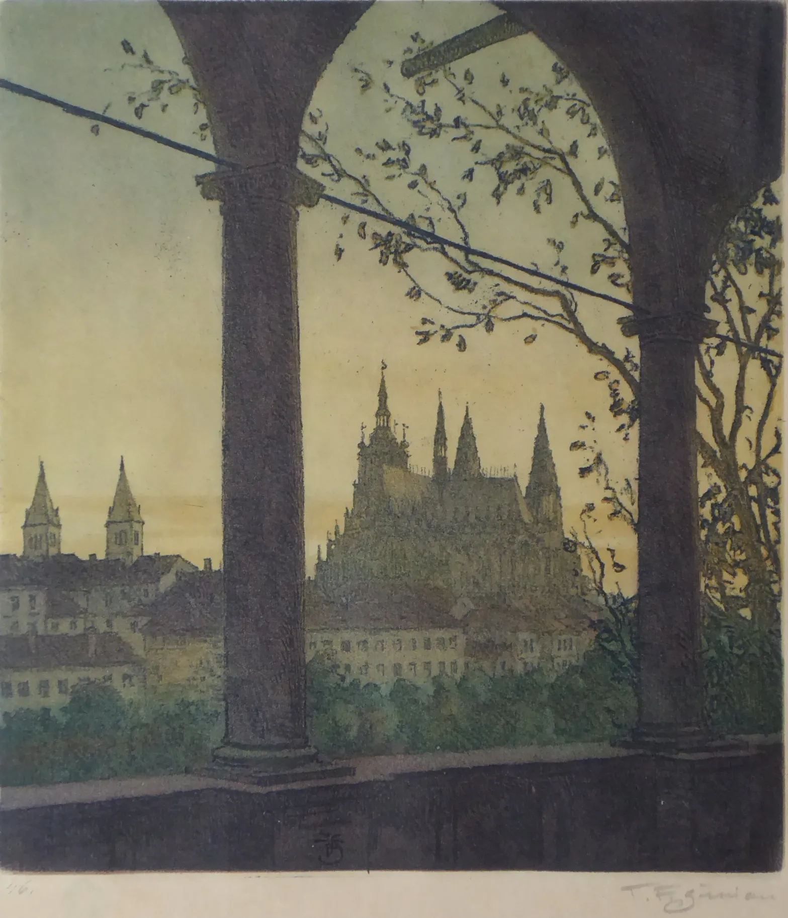 Tavík František Šimon – Hradčany z Belvederu - 2