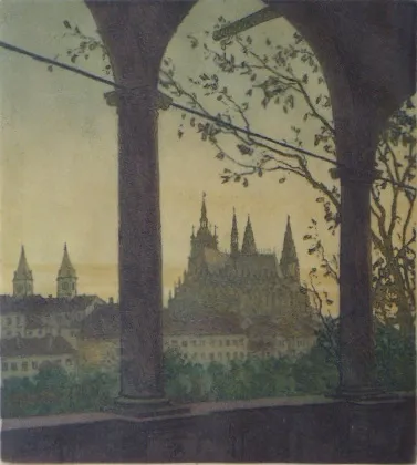Tavík František Šimon – Hradčany z Belvederu - 3
