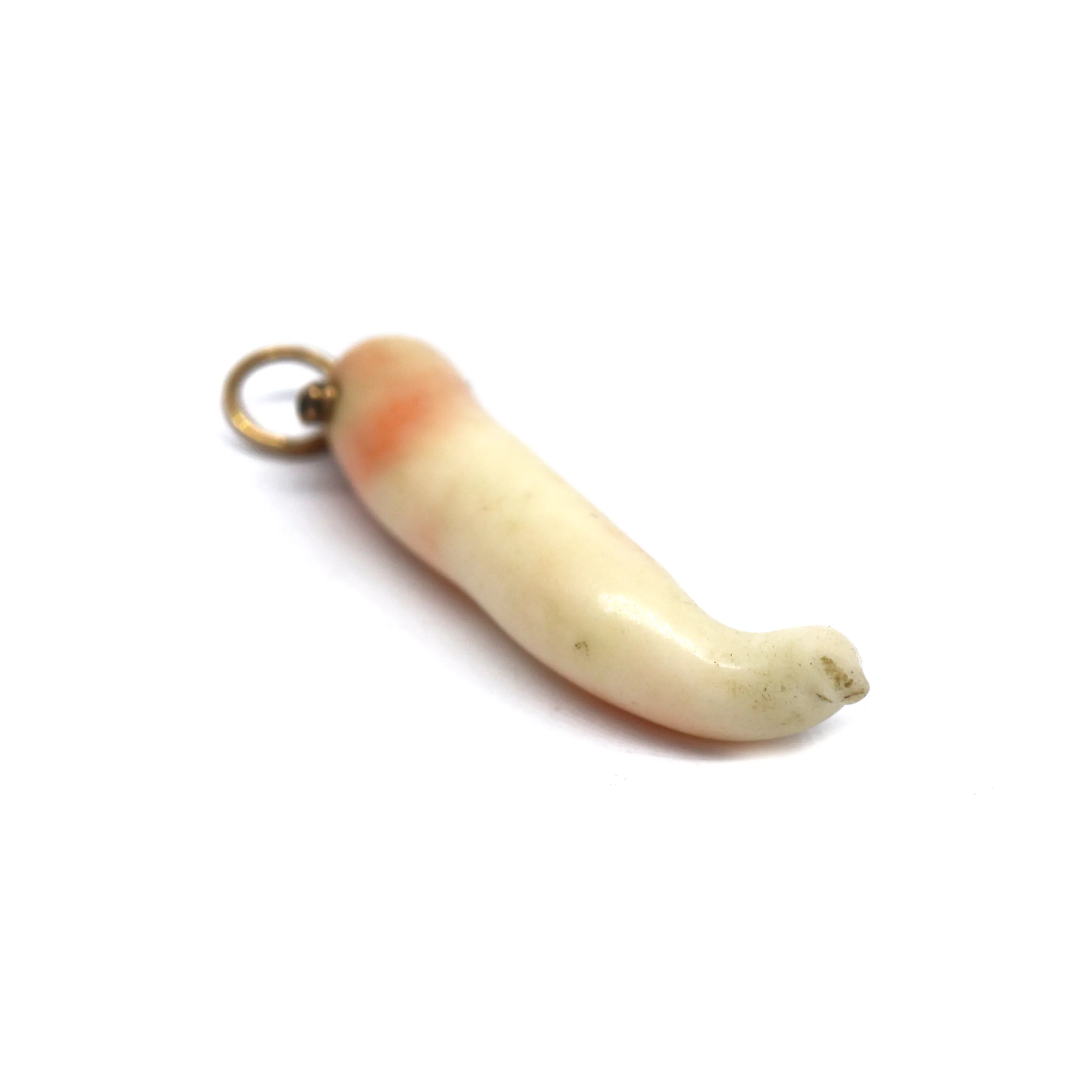 Zlatý přívěsek s přírodním bílým korálem - 3