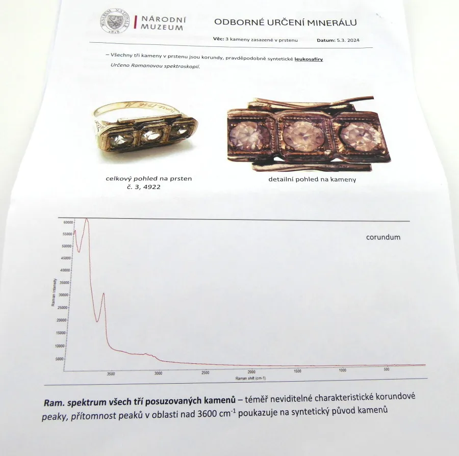 Prsten z bílého zlata s přírodními leukosafíry - 6