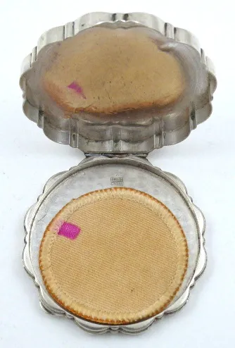 Art deco stříbrná pudřenka s emailem – Primosa - 3