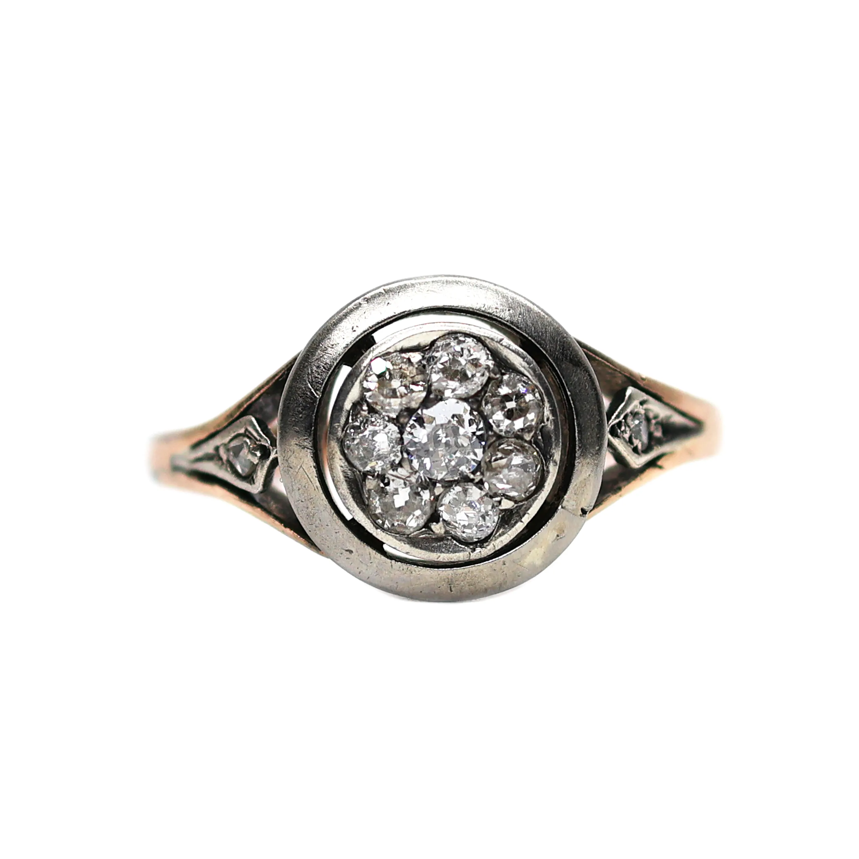 Art Deco zlatý prsten s diamanty 0,20ct - 2