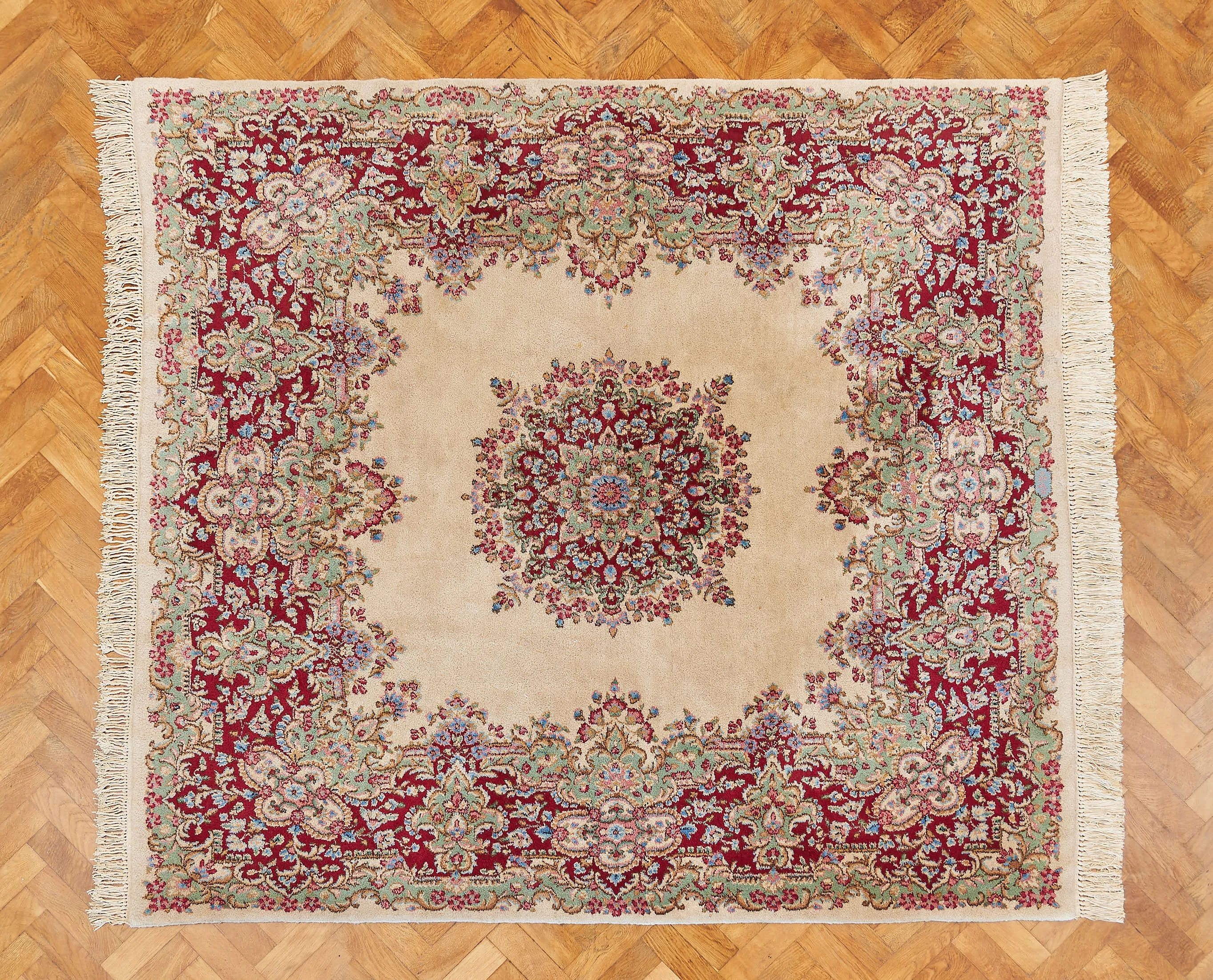Perský čtvercový koberec Kirman Laver 214 X 196 cm
