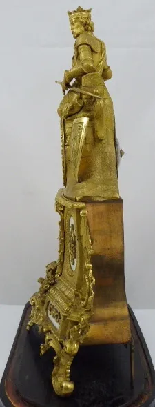 Zlacené bronzové stolní hodiny – Heltzel, Bruges - 4