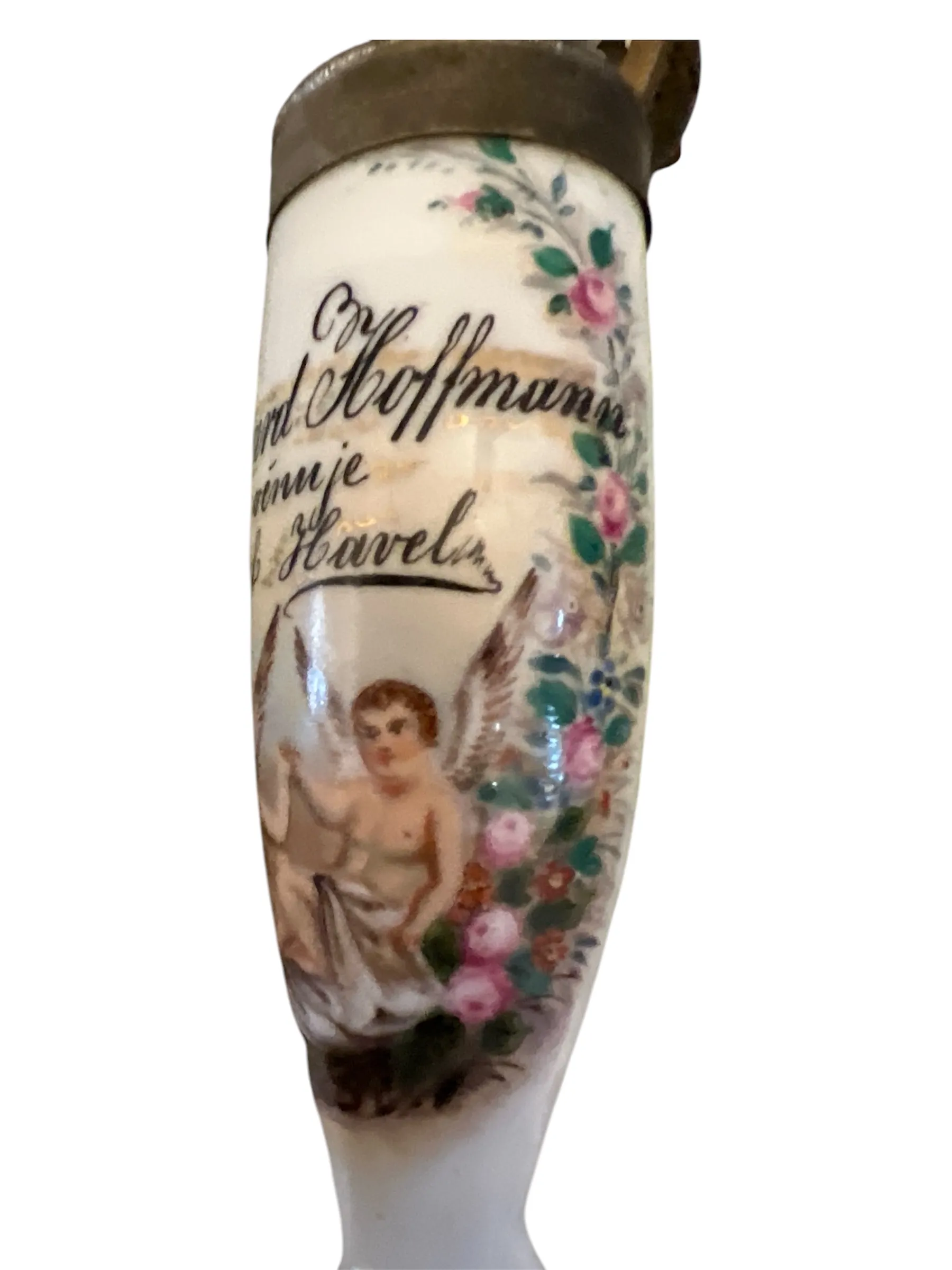 Porcelánová fajfka s miniaturou andílků - 3