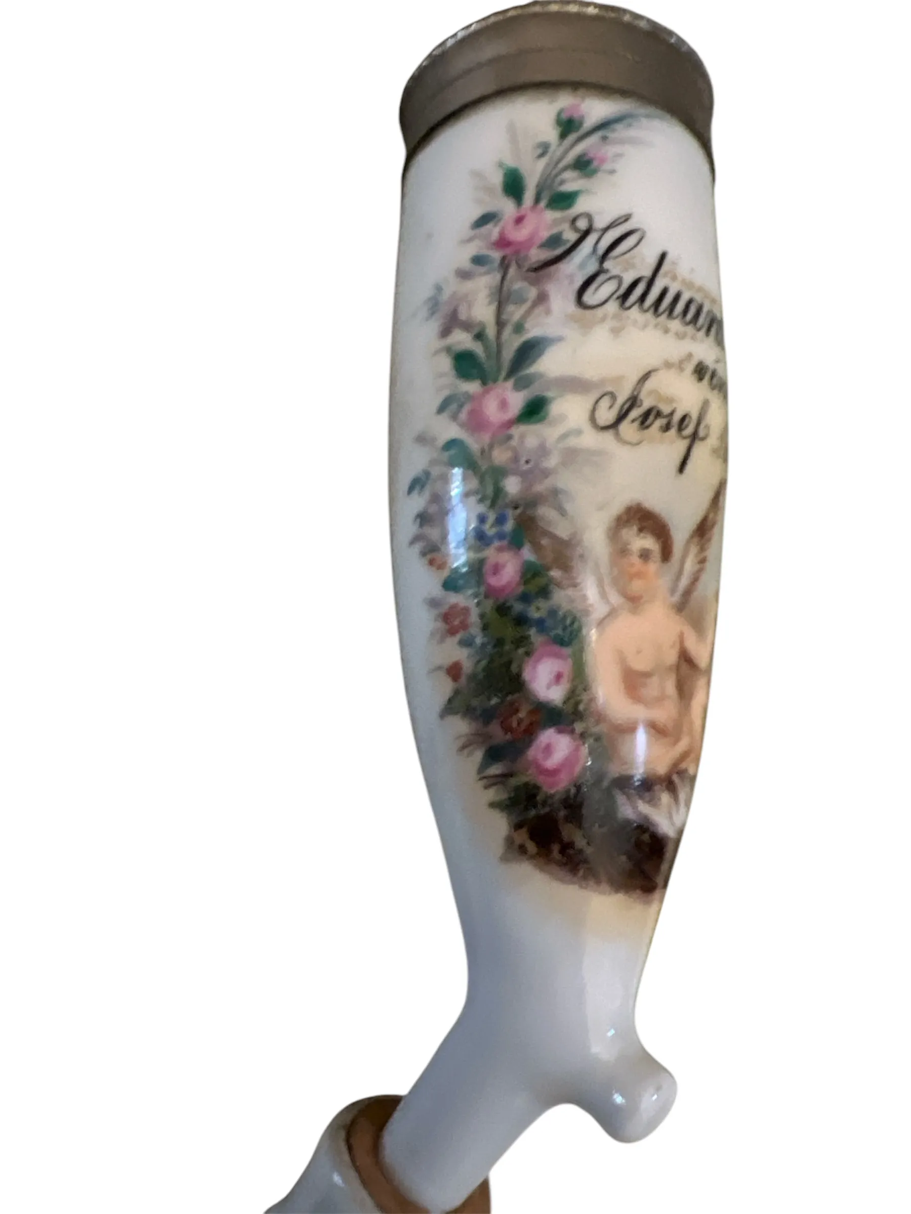 Porcelánová fajfka s miniaturou andílků - 4