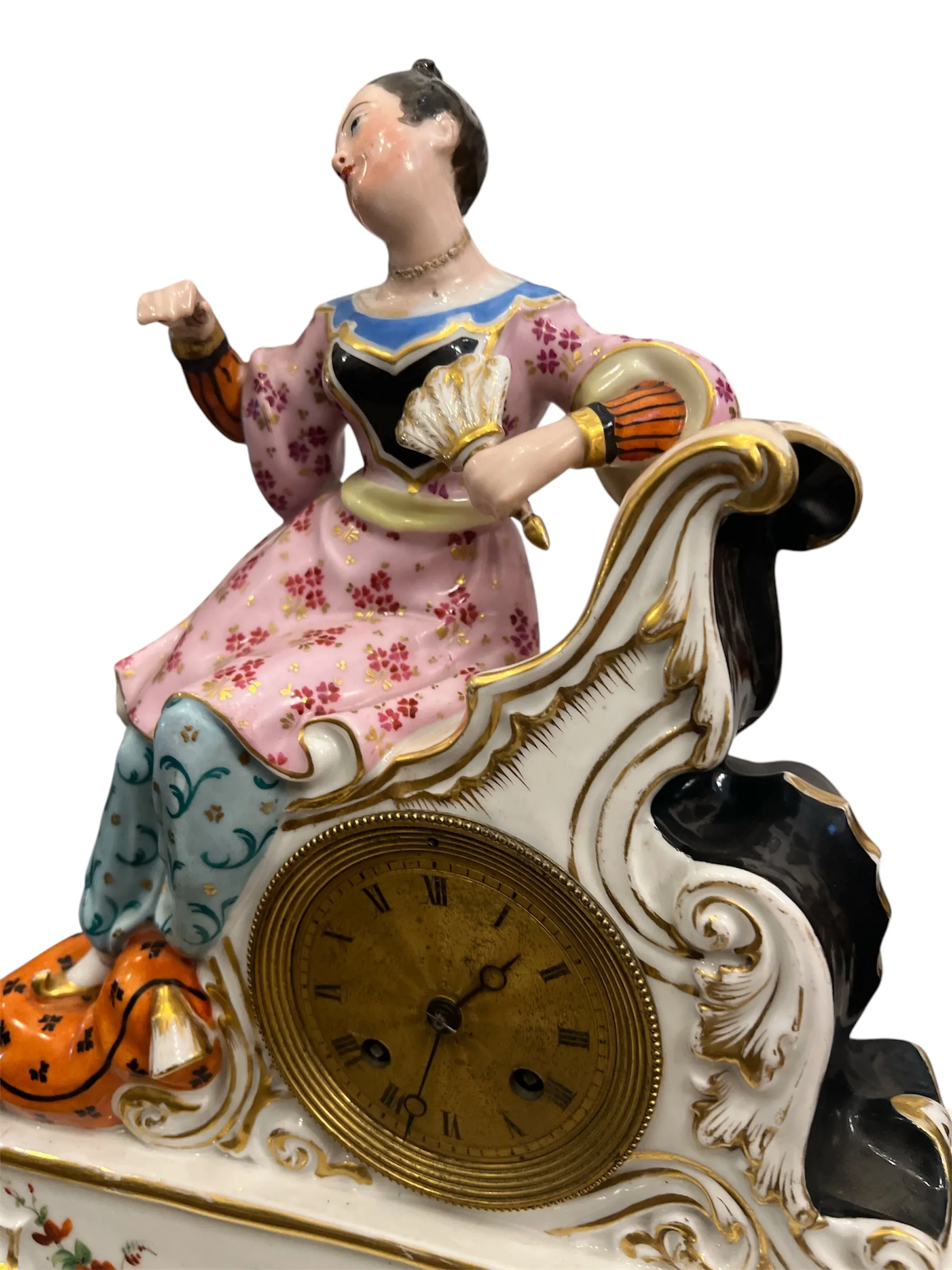 Porcelánové hodiny – Dívka na pohovce - 3