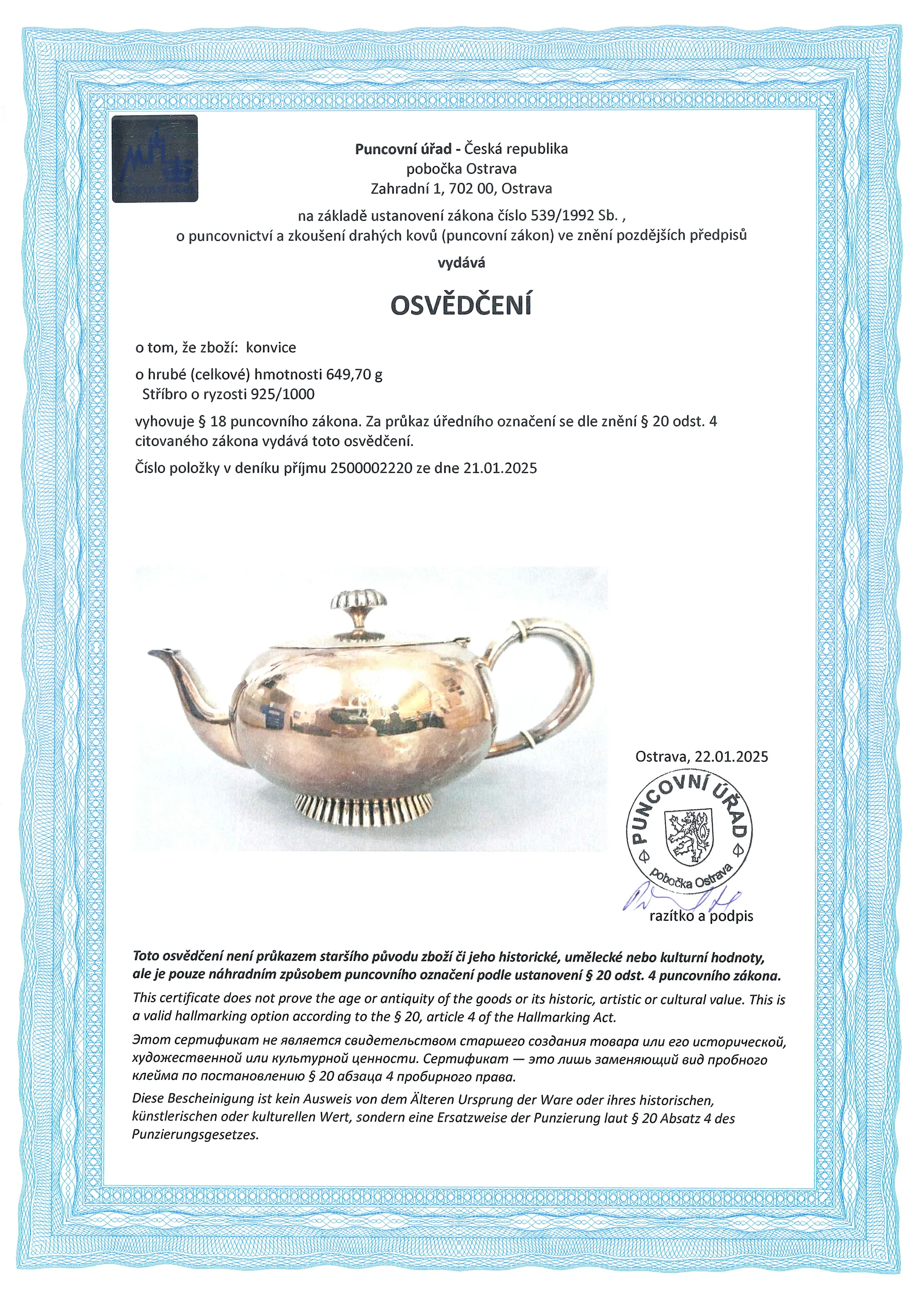 Stříbrná souprava – (2286,9g) - 10