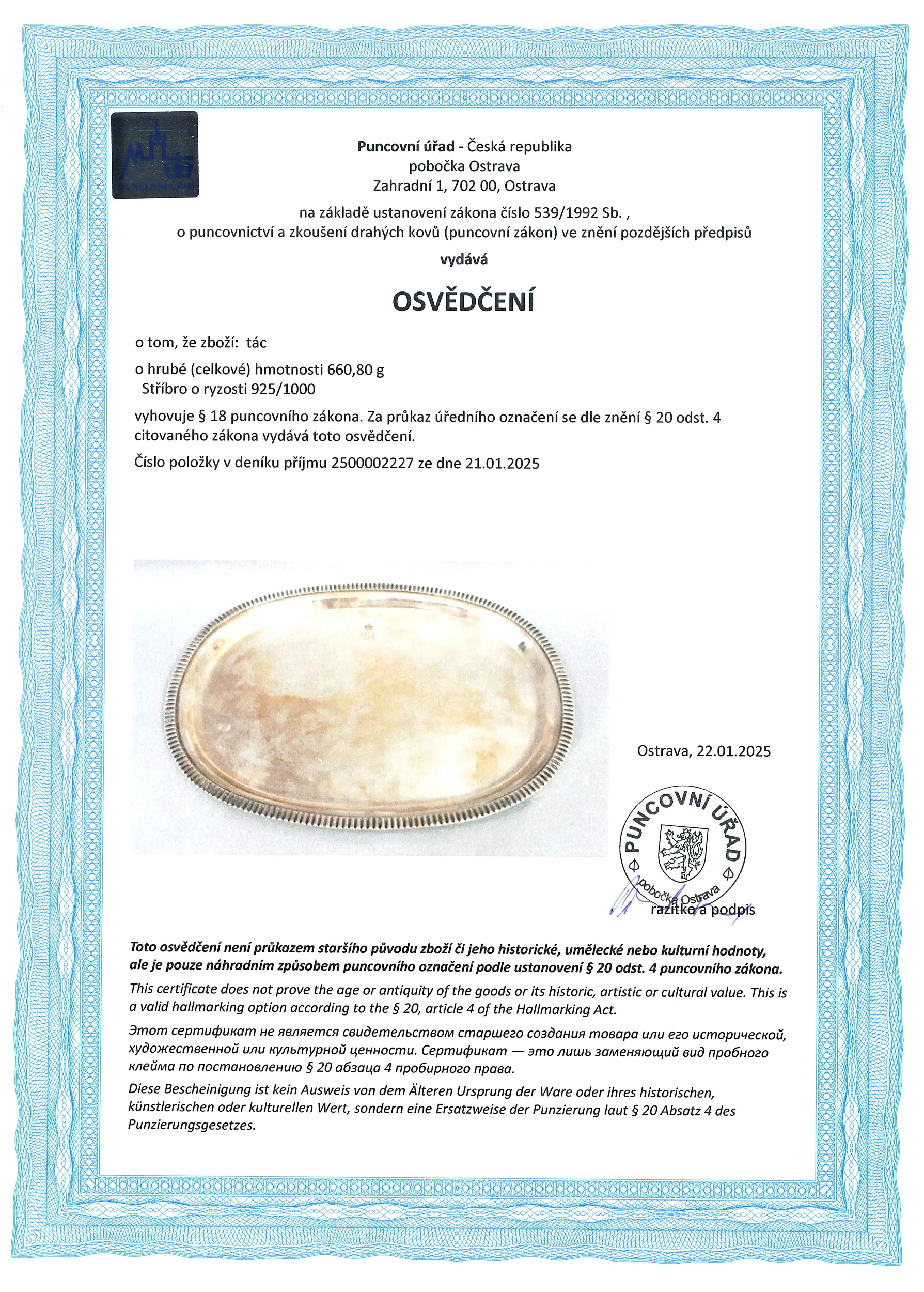 Stříbrná souprava – (2286,9g) - 9