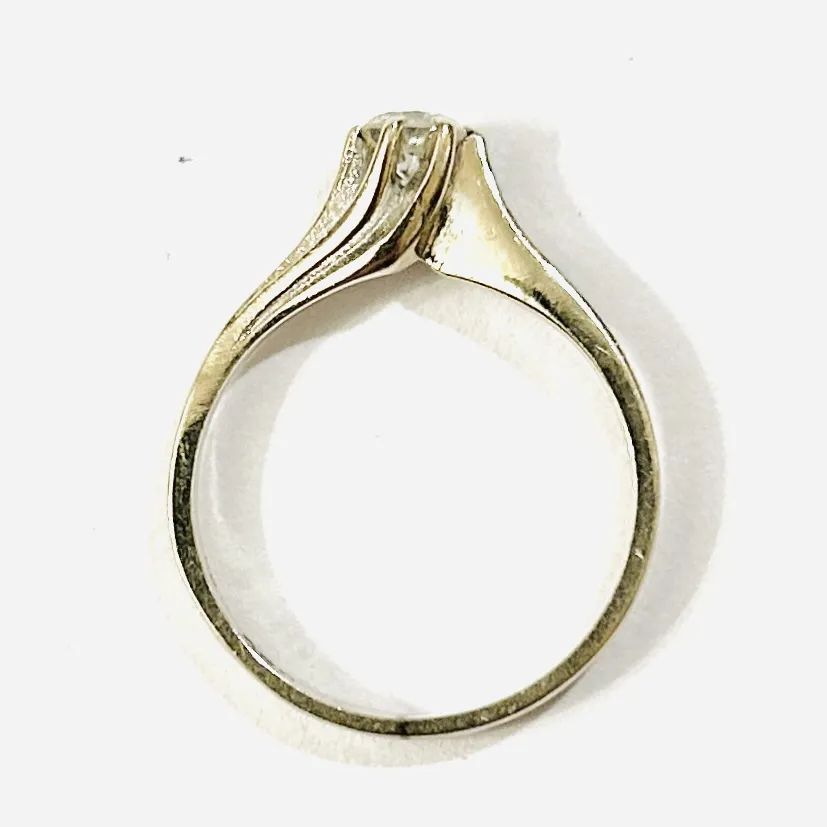 Zlatý prsten s diamantem 0,28 ct - 4