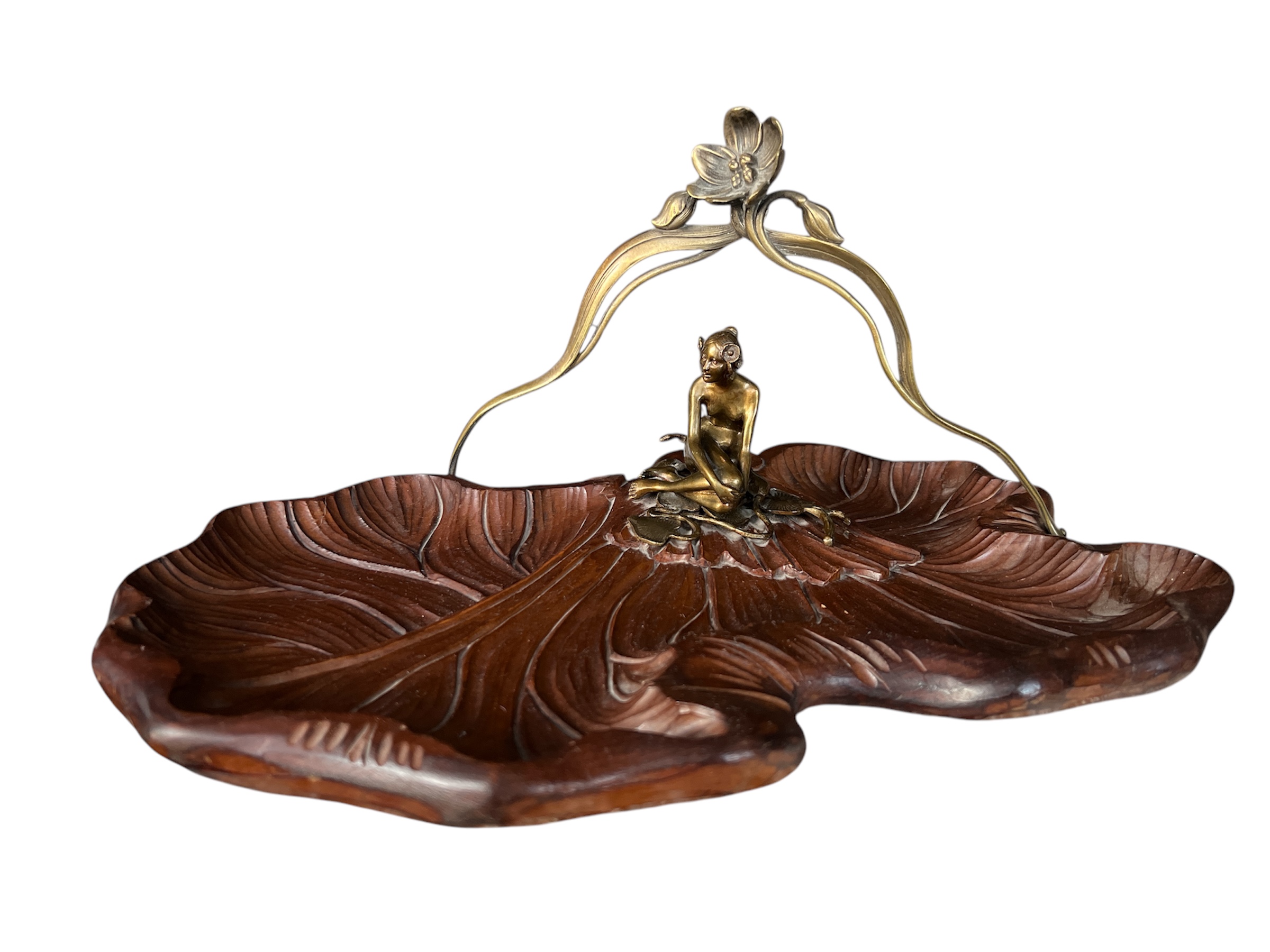 Secesní figurální nástolec – bronz